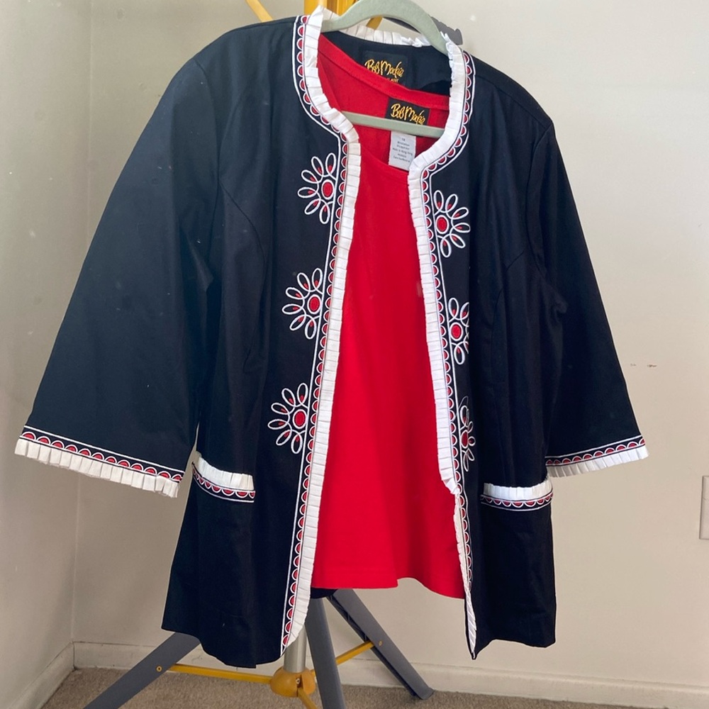 👚 Bob Mackie Two Piece Shell & Jacket